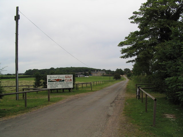 Entrance to Hardwick Farm, and the Rutland County Golf Club