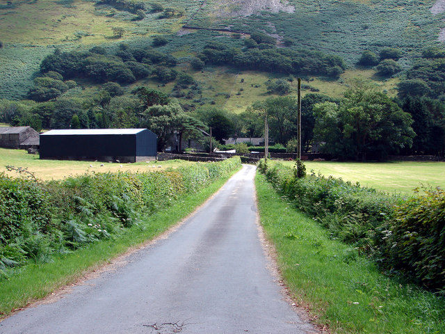 Farm lane in Coed Maes-y-pandy