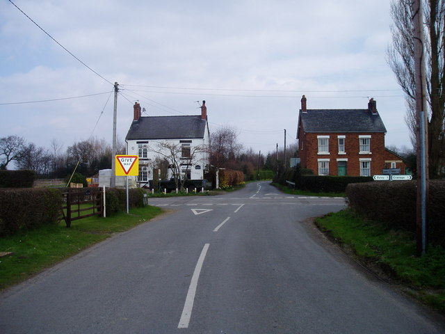 Crossroads between Goostrey and Middlewich
