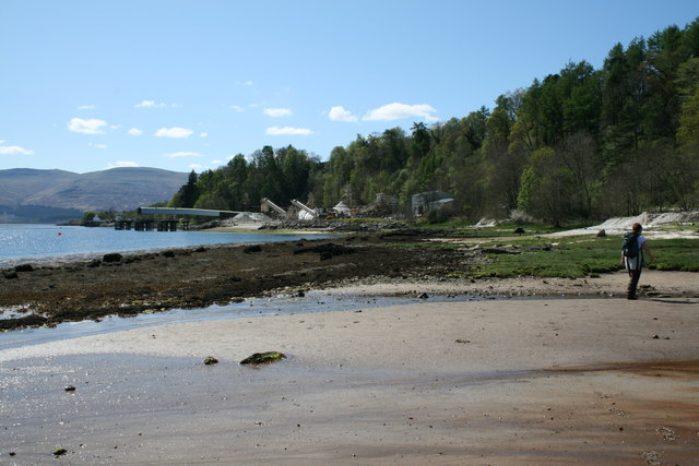Beach on Loch Aline walking towards Sand Mine
